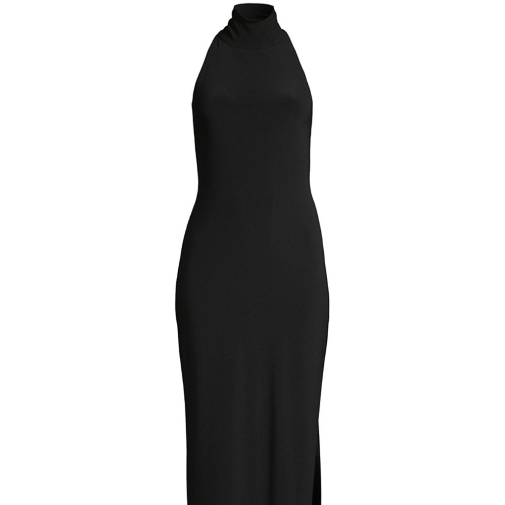 NWT Norma Kamali Turtleneck Slit Dress